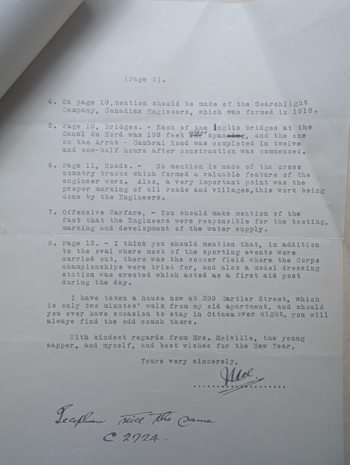 Letter from Mel, January 15, 1923, page 2