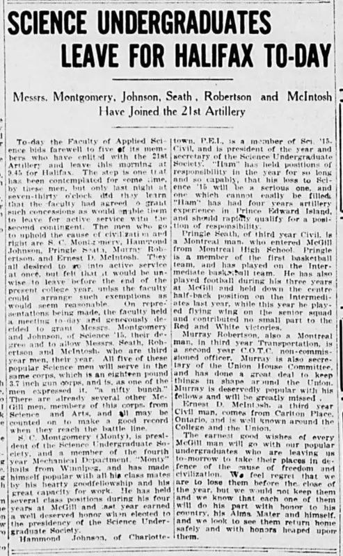 The McGill Daily, February 17, 1915