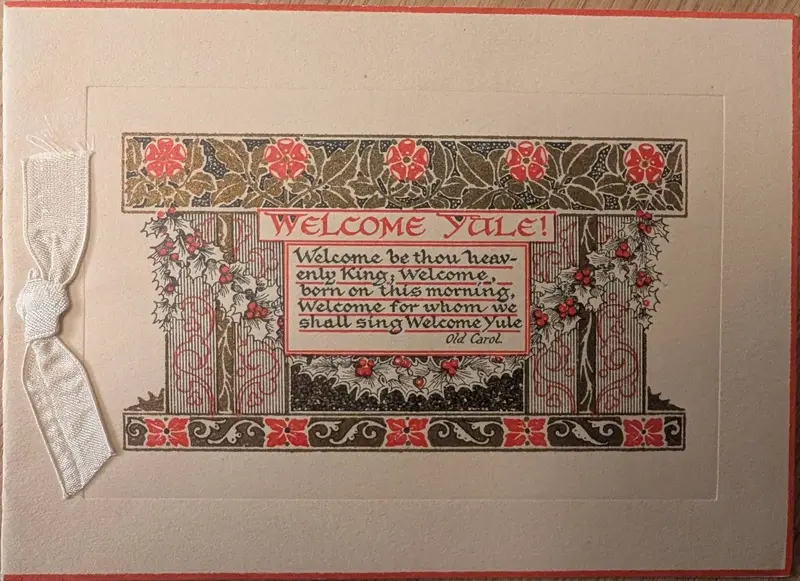 Front of Robertson's 1915 Christmas card