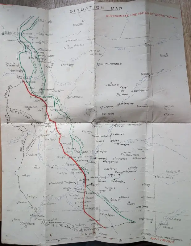 Situation map, March 31, 1917
