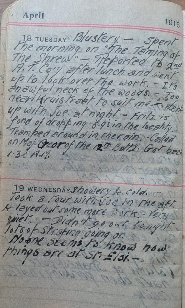 Diary scan, April 18, 1916 (Tuesday)