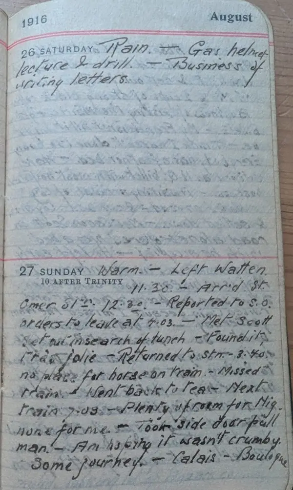 Diary scan, August 26, 1916 (Saturday)