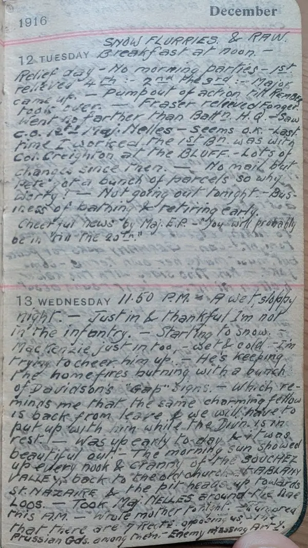 Diary scan, December 12, 1916 (Tuesday)
