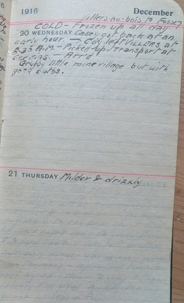 Diary scan, December 20, 1916 (Wednesday)