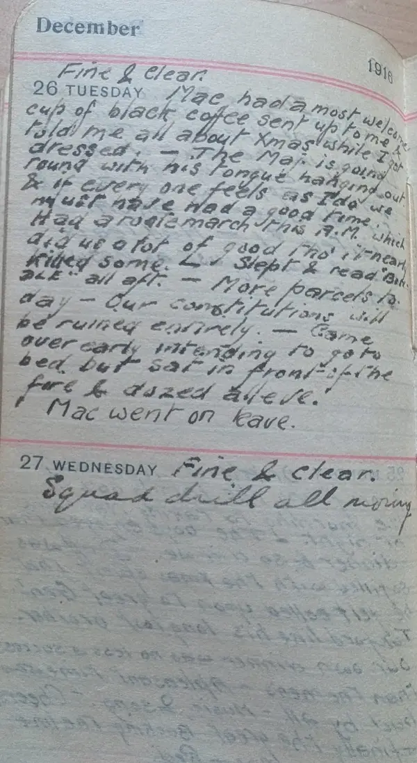 Diary scan, December 26, 1916 (Tuesday)