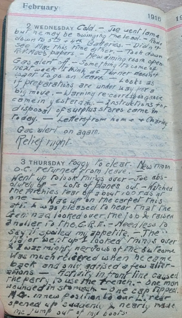 Diary scan, February 2, 1916 (Wednesday)