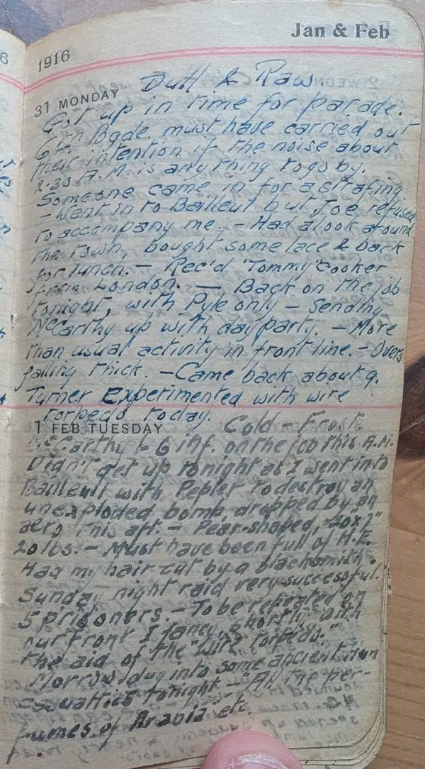 Diary scan, February 1, 1916 (Tuesday)