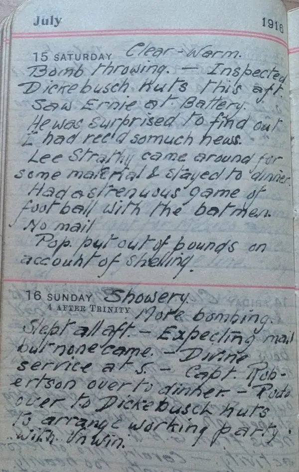 Diary scan, July 15, 1916 (Saturday)