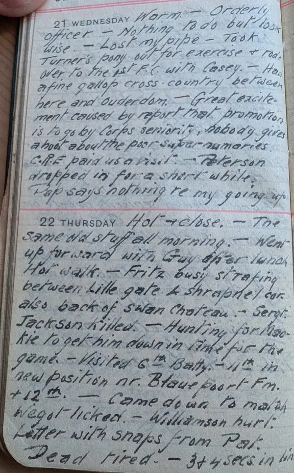 Diary scan, June 21, 1916 (Wednesday)