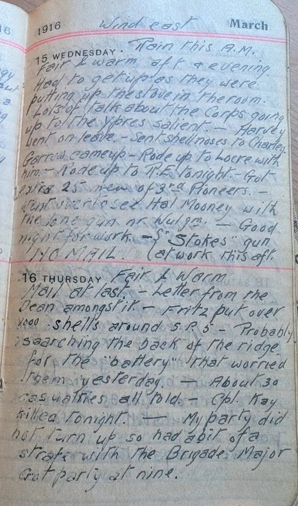 Diary scan, March 15, 1916 (Wednesday)