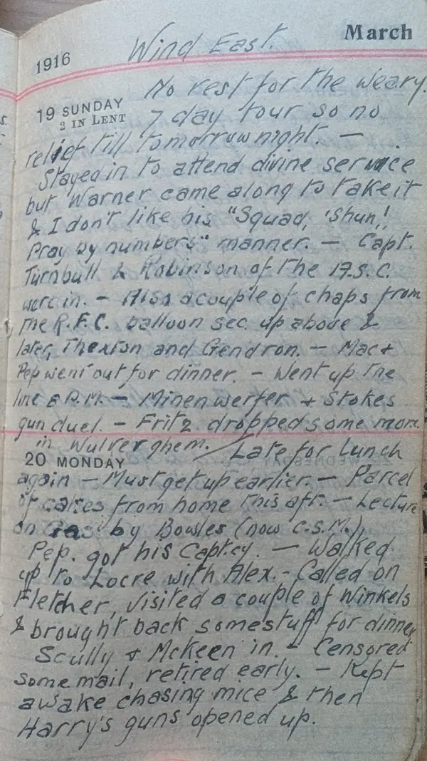Diary scan, March 19, 1916 (Sunday)