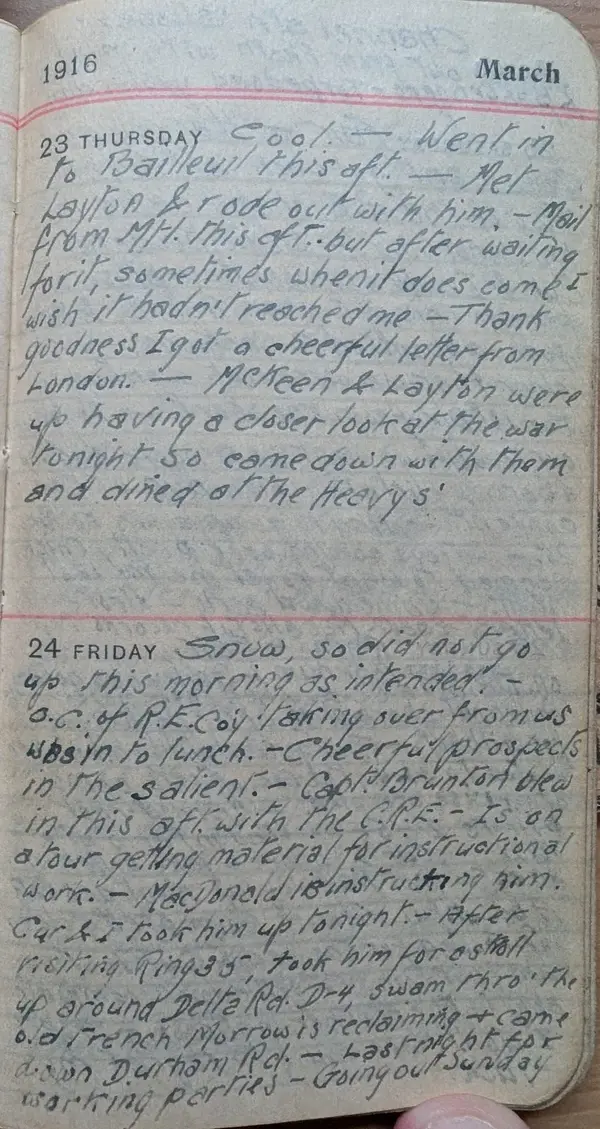 Diary scan, March 23, 1916 (Thursday)