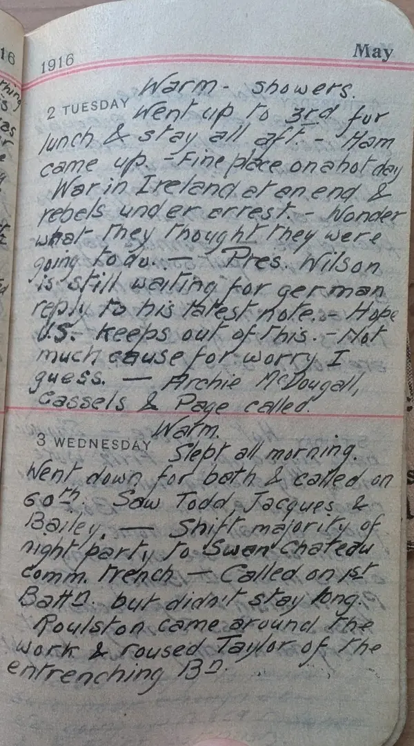 Diary scan, May 2, 1916 (Tuesday)