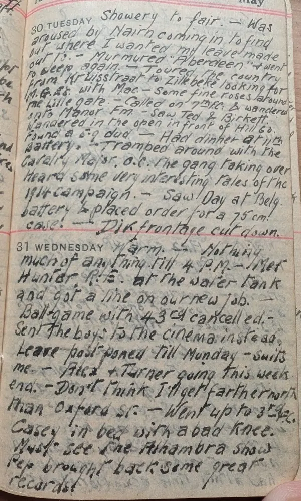 Diary scan, May 30, 1916 (Tuesday)