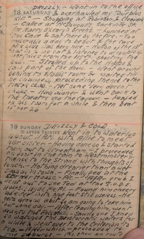 Diary scan, November 18, 1916 (Saturday)
