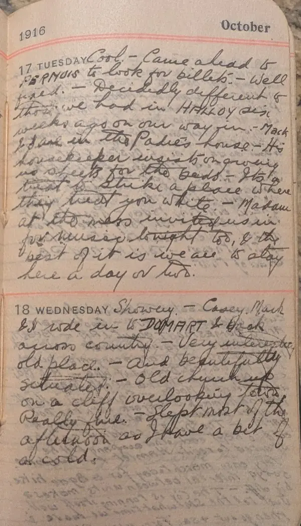 Diary scan, October 17, 1916 (Tuesday)