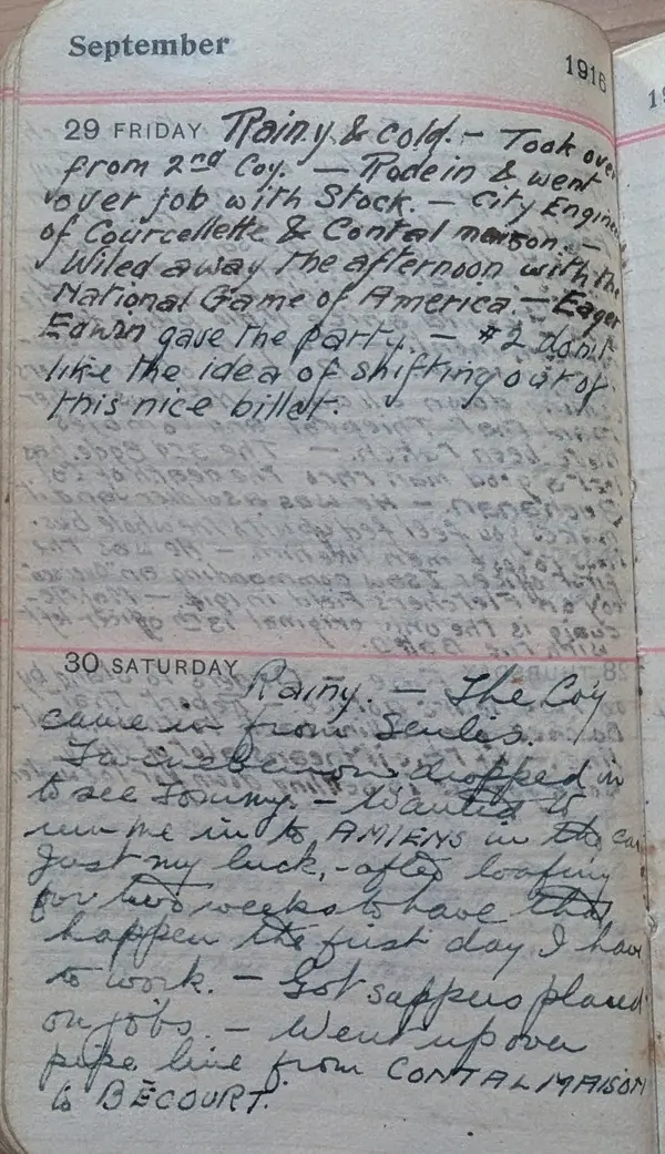 Diary scan, September 29, 1916 (Friday)