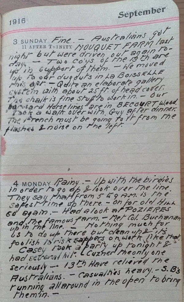 Diary scan, September 3, 1916 (Sunday)