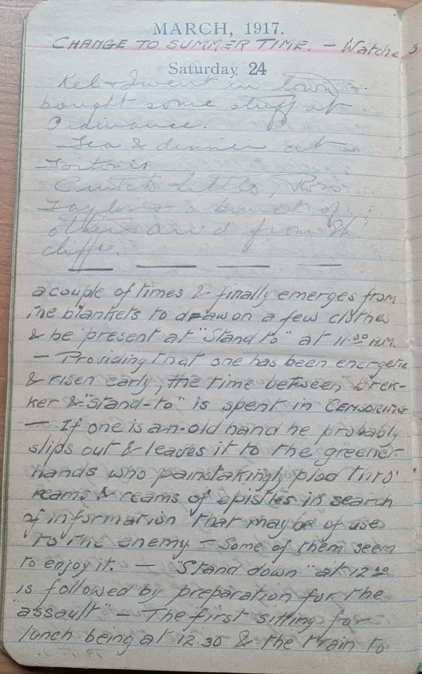 Diary scan, March 24, 1917 (Saturday)