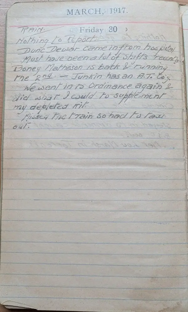Diary scan, March 30, 1917 (Friday)