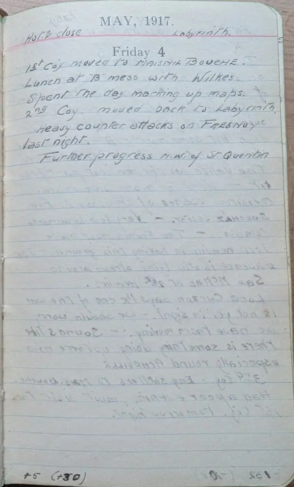 Diary scan, May 4, 1917 (Friday)