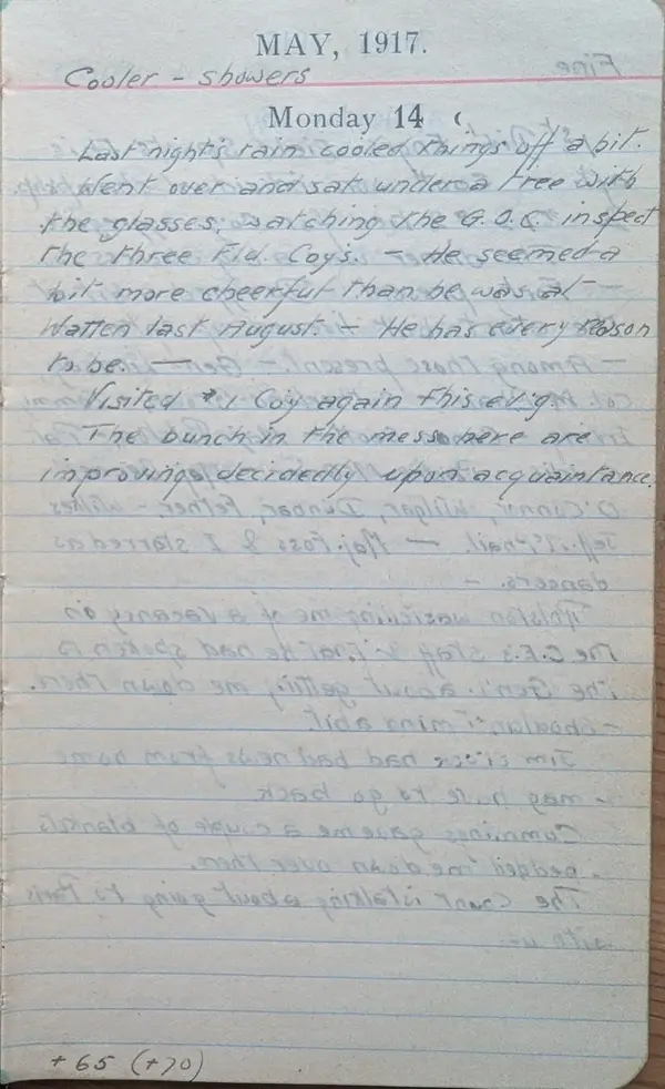 Diary scan, May 14, 1917 (Monday)