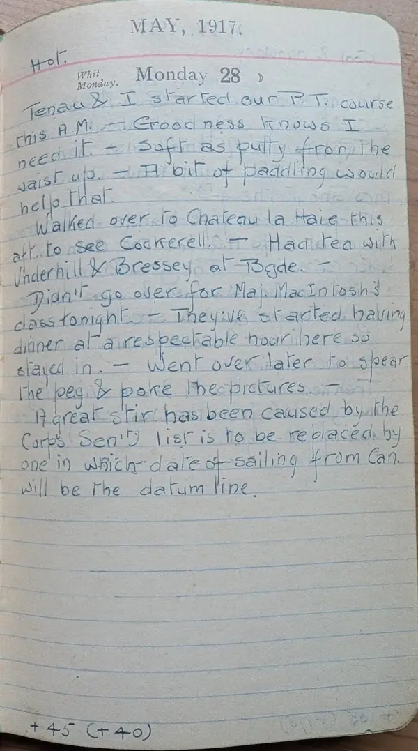 Diary scan, May 28, 1917 (Monday)