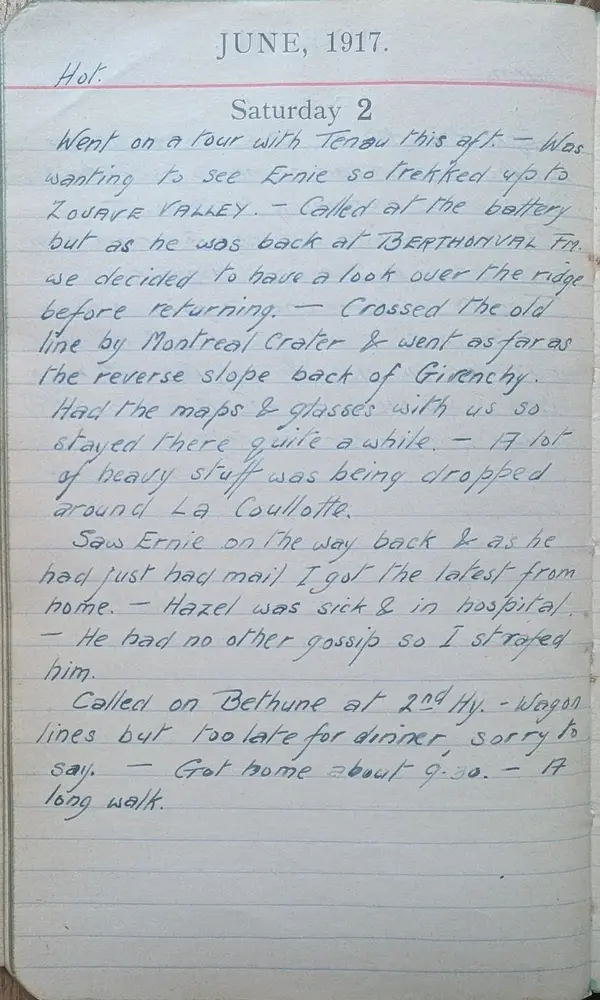 Diary scan, June 2, 1917 (Saturday)