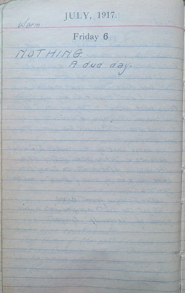 Diary scan, July 6, 1917 (Friday)