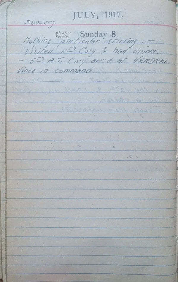Diary scan, July 8, 1917 (Sunday)