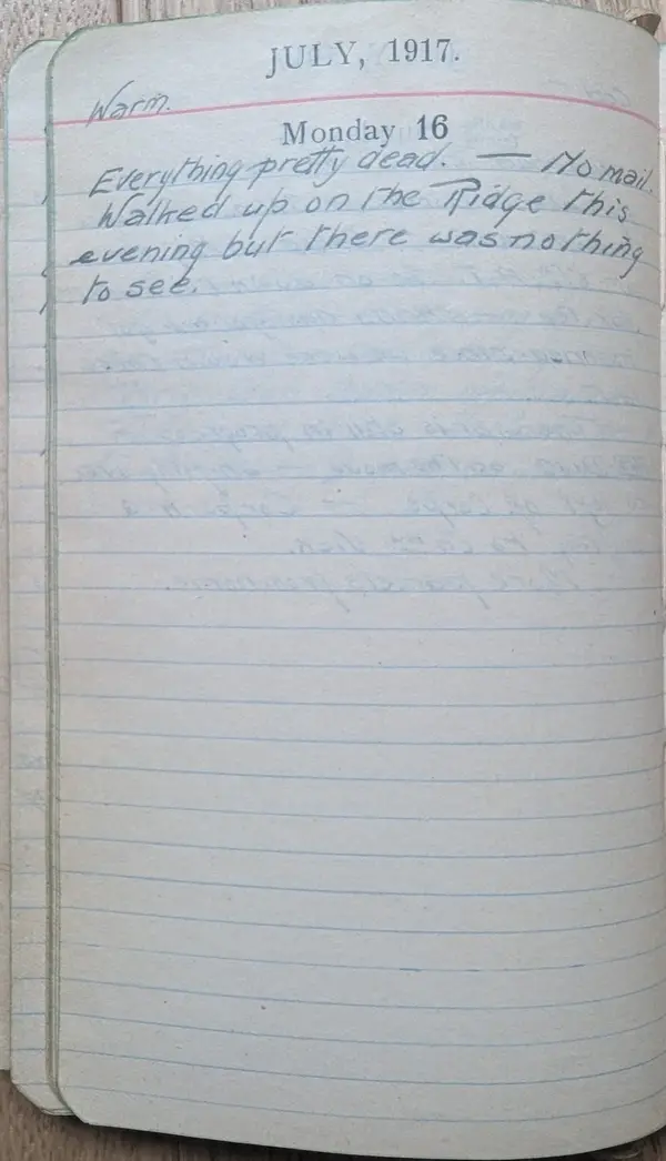Diary scan, July 16, 1917 (Monday)