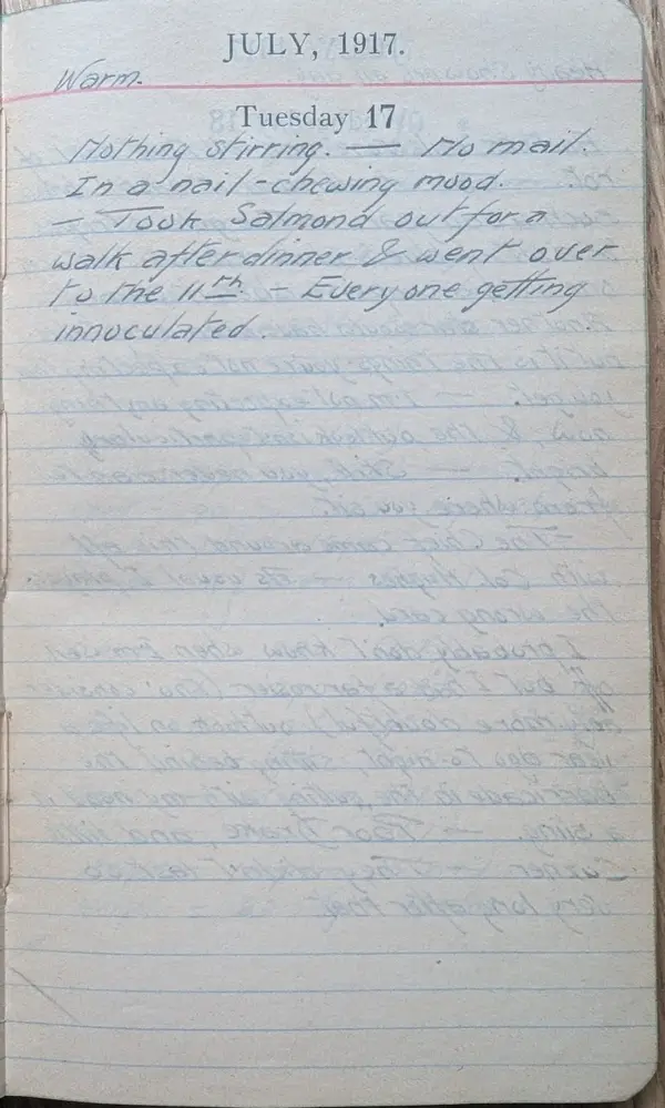 Diary scan, July 17, 1917 (Tuesday)