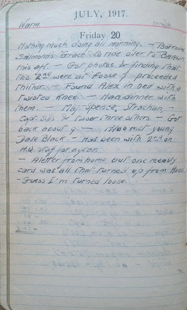 Diary scan, July 20, 1917 (Friday)