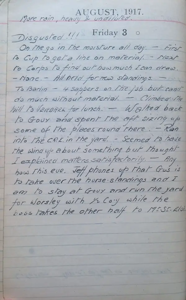 Diary scan, August 3, 1917 (Friday)
