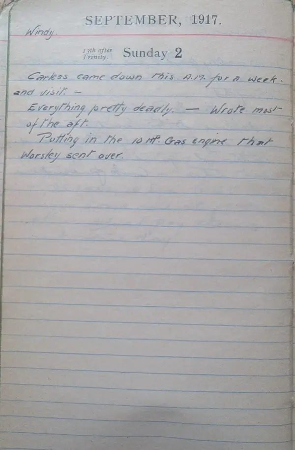 Diary scan, September 2, 1917 (Sunday)