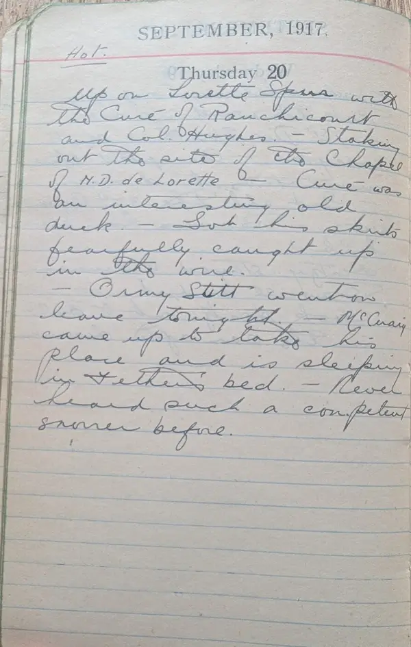 Diary scan, September 20, 1917 (Thursday)