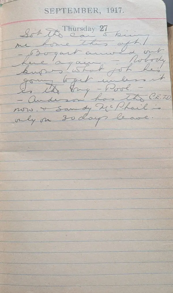Diary scan, September 27, 1917 (Thursday)