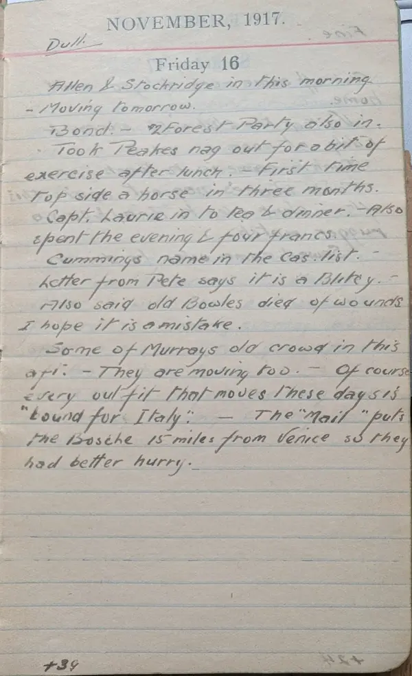 Diary scan, November 16, 1917 (Friday)