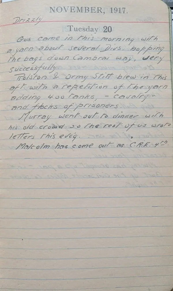 Diary scan, November 20, 1917 (Tuesday)