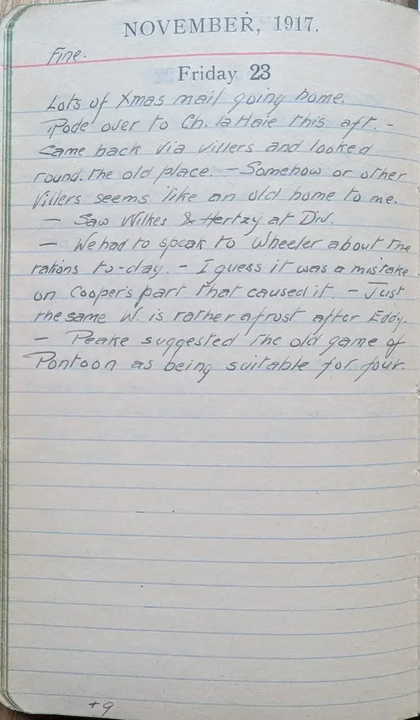 Diary scan, November 23, 1917 (Friday)