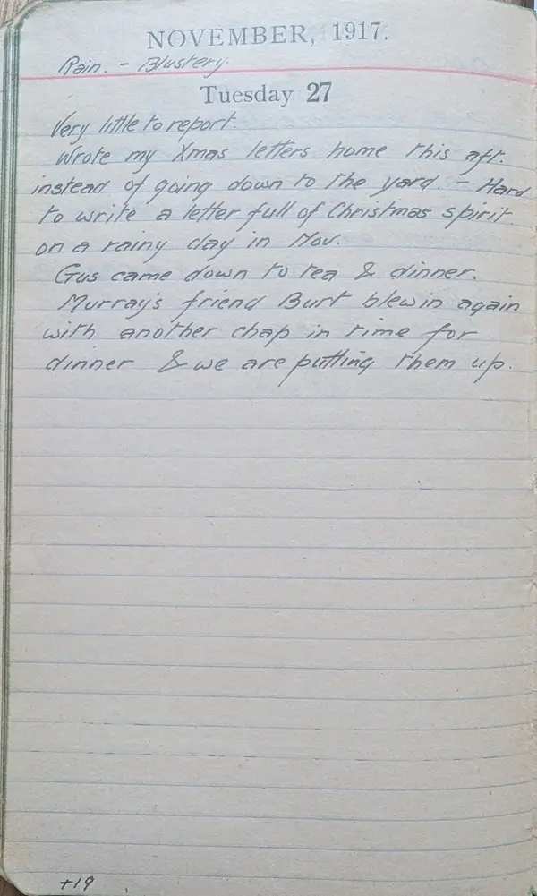 Diary scan, November 27, 1917 (Tuesday)