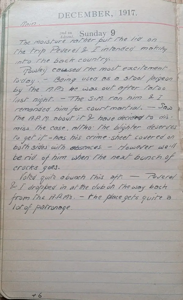 Diary scan, December 9, 1917 (Sunday)