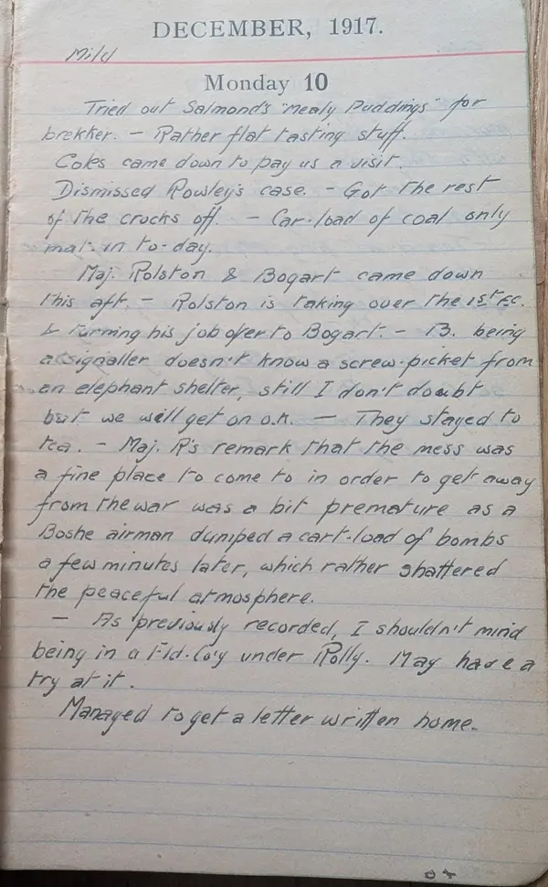 Diary scan, December 10, 1917 (Monday)