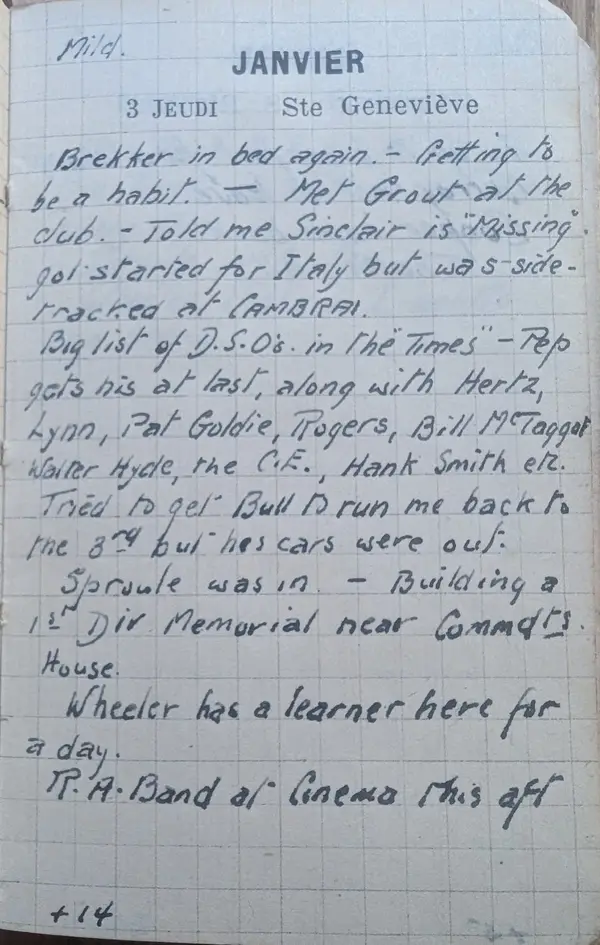 Diary scan, January 3, 1918 (Thursday)