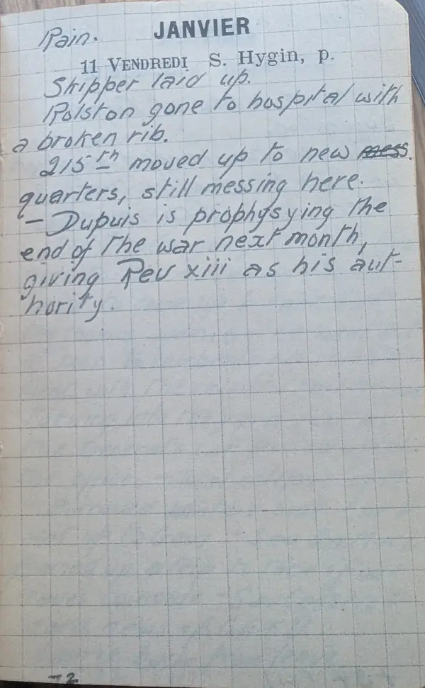 Diary scan, January 11, 1918 (Friday)