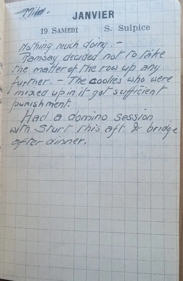 Diary scan, January 19, 1918 (Saturday)