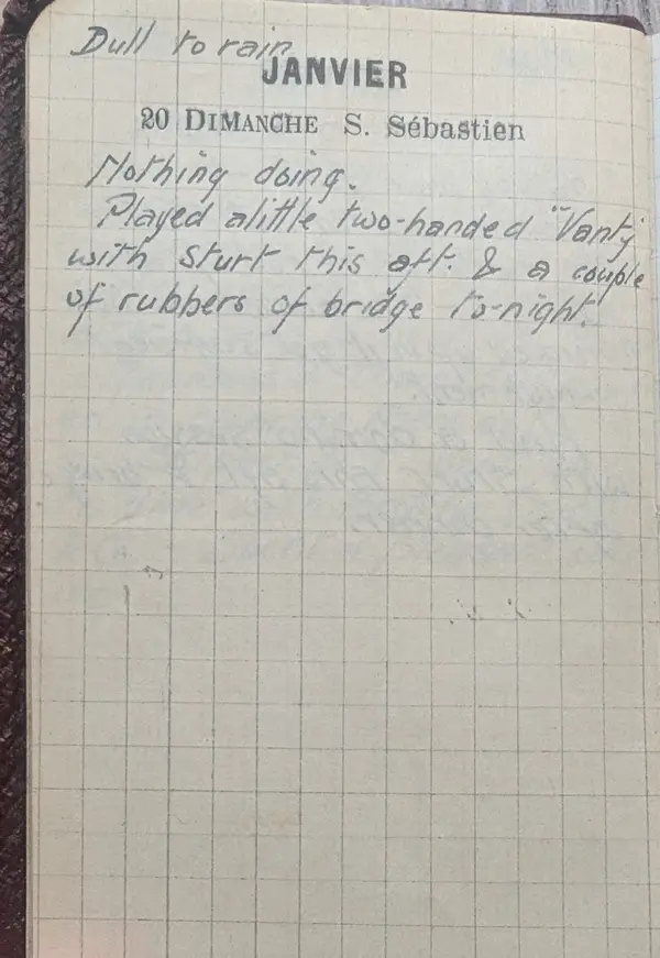 Diary scan, January 20, 1918 (Sunday)