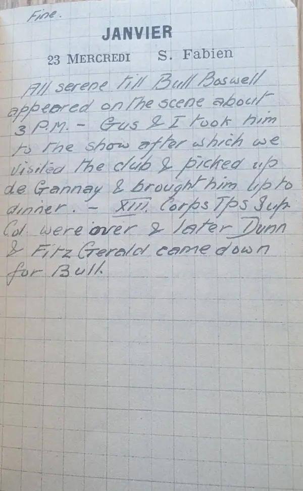 Diary scan, January 23, 1918 (Wednesday)