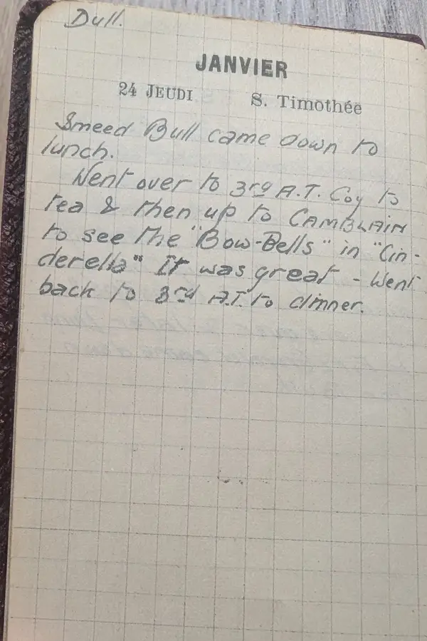 Diary scan, January 24, 1918 (Thursday)