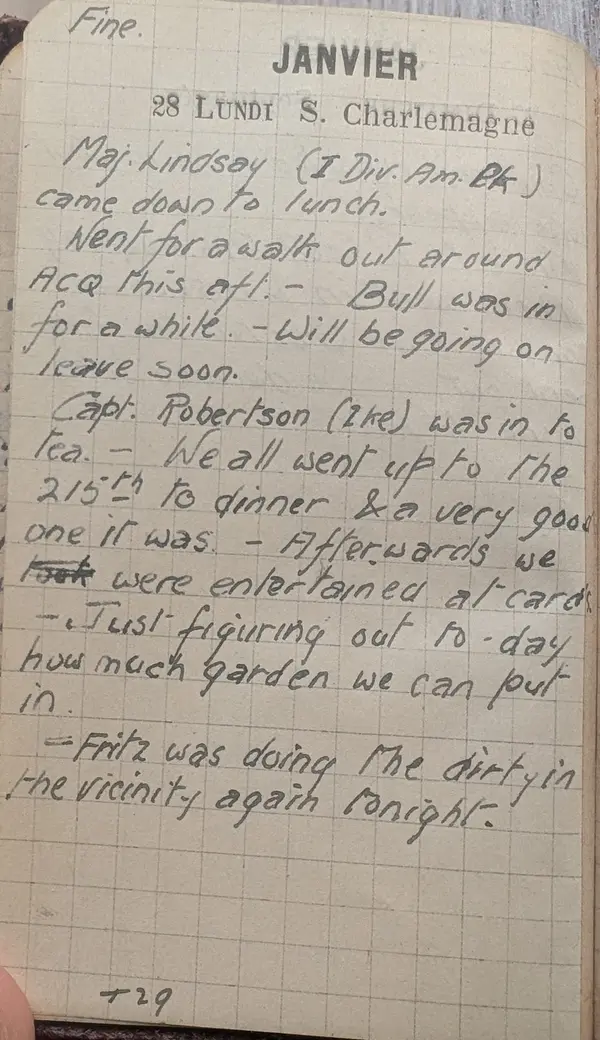 Diary scan, January 28, 1918 (Monday)